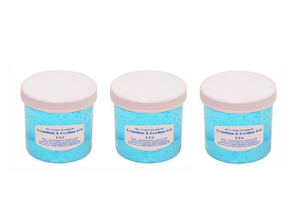 Cooling and Coupling 18 oz. Gel kit for Laser and IPL Hair Removal Systems 3 Pack