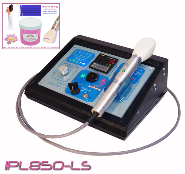 Système de traitement de l'acné IPL850 400-505nm avec machine de traitement de beauté et kit d'accessoires