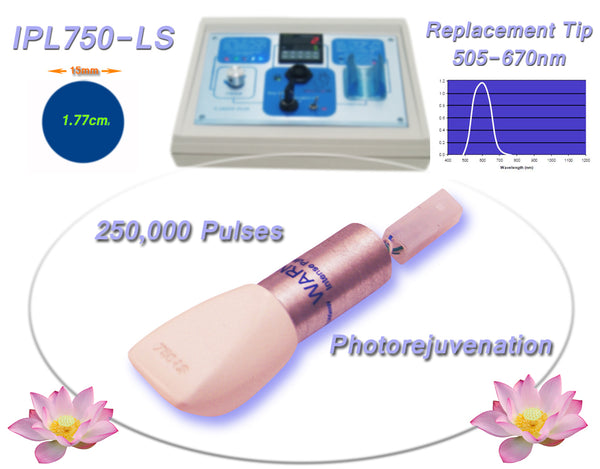 Pointe filtrée de photorajeunissement 505-670nm pour les machines, systèmes et appareils de soins de beauté.
