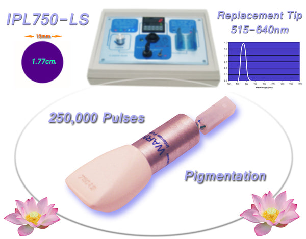 Formule de pigmentation Pointe filtrée 515-640 nm pour les machines, systèmes et appareils de soins de beauté.