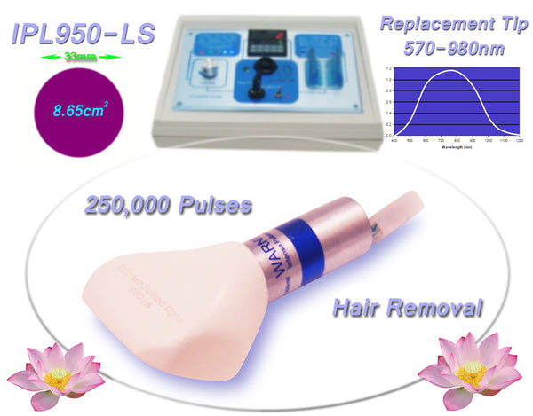Épilation permanente IPL950 Pointe filtrée 570-980nm pour équipement de traitement de beauté, machine, système